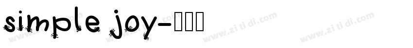 simple joy字体转换